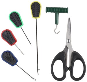 Zestaw igły Mikado  do przynęt + nożyczki 