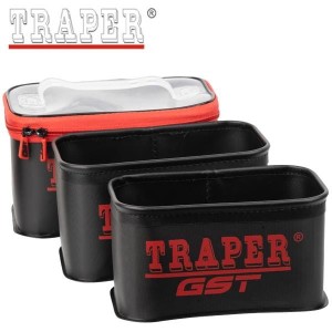 Traper zestaw pojemników GST PCV z zamknięciem czarny 